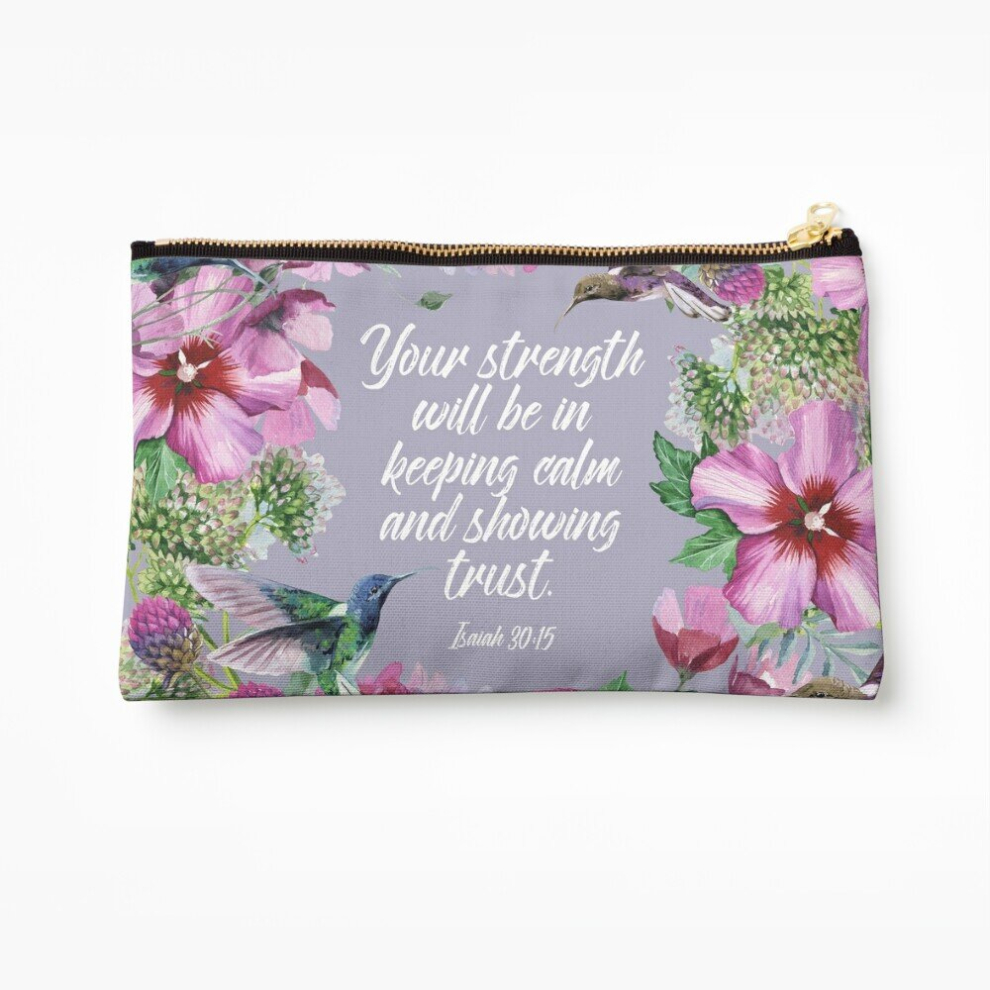 Whibos Makeup Bag 2021 Yeartext (Hummingbirds And Flowers) Cosmetic Organizer Tyvek Paper Bags Zipper Pouch