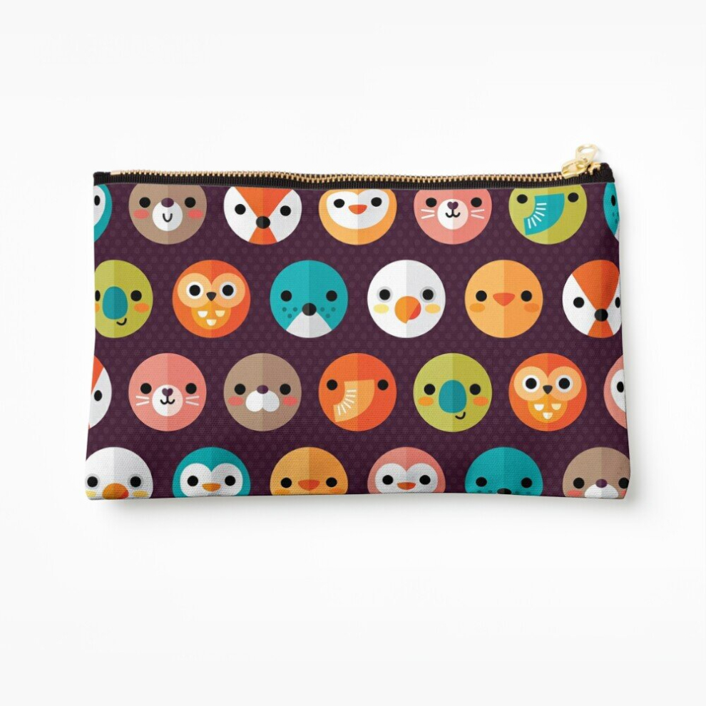 Whibos Makeup Bag Smiley Faces Cosmetic Organizer Tyvek Paper Bags Zipper Pouch
