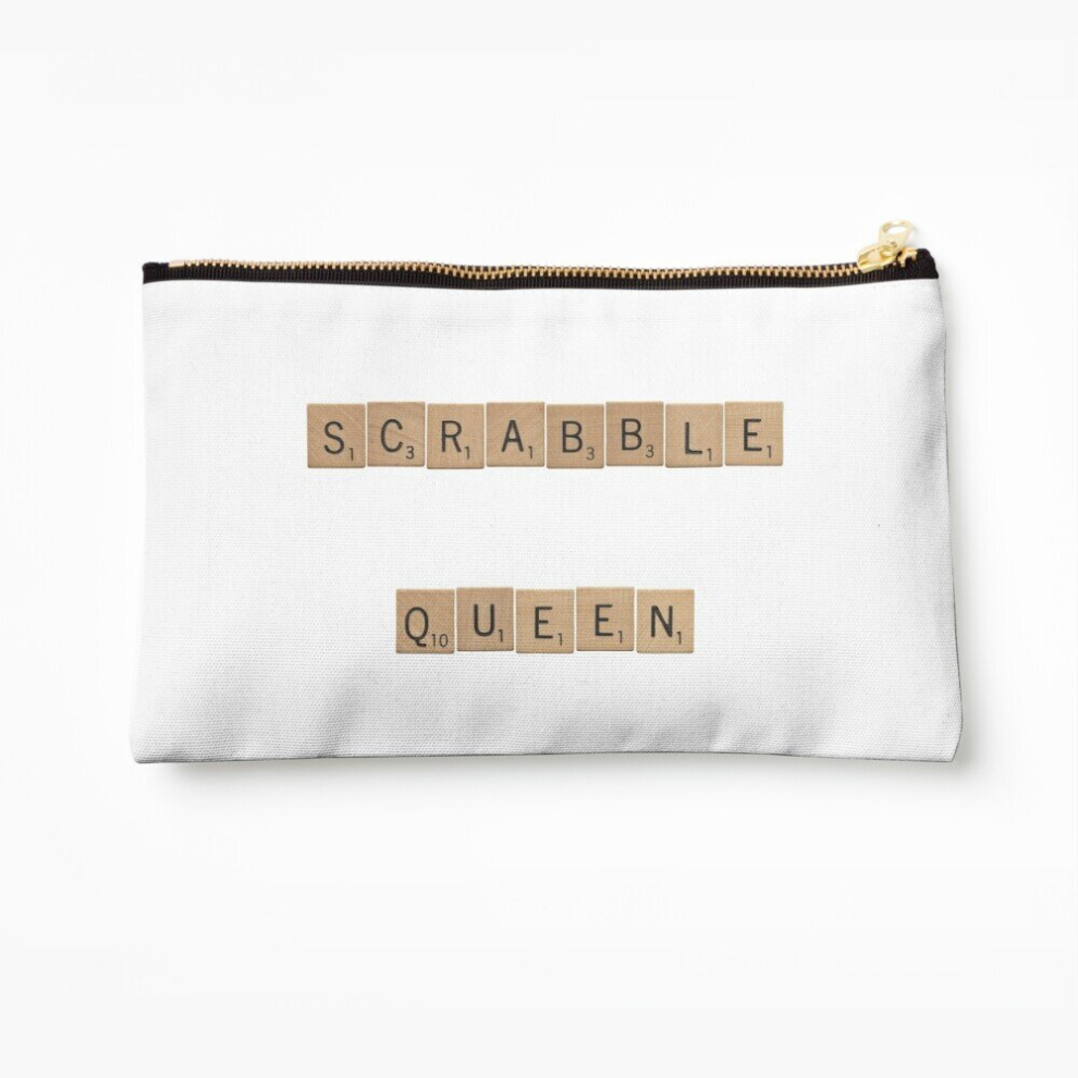 Whibos Makeup Bag Scrabble Queen Cosmetic Organizer Tyvek Paper Bags Zipper Pouch