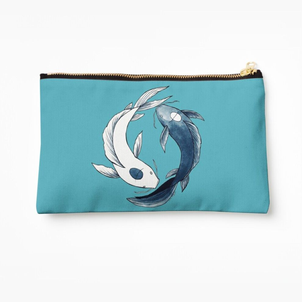 Whibos Makeup Bag Tui And La - Yin Yang Koi Cosmetic Organizer Tyvek Paper Bags Zipper Pouch