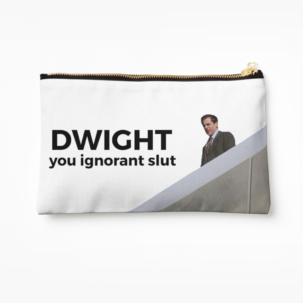 Whibos Makeup Bag Dwight, You Ignorant Slut - The Office (U.s.) Cosmetic Organizer Tyvek Paper Bags Zipper Pouch