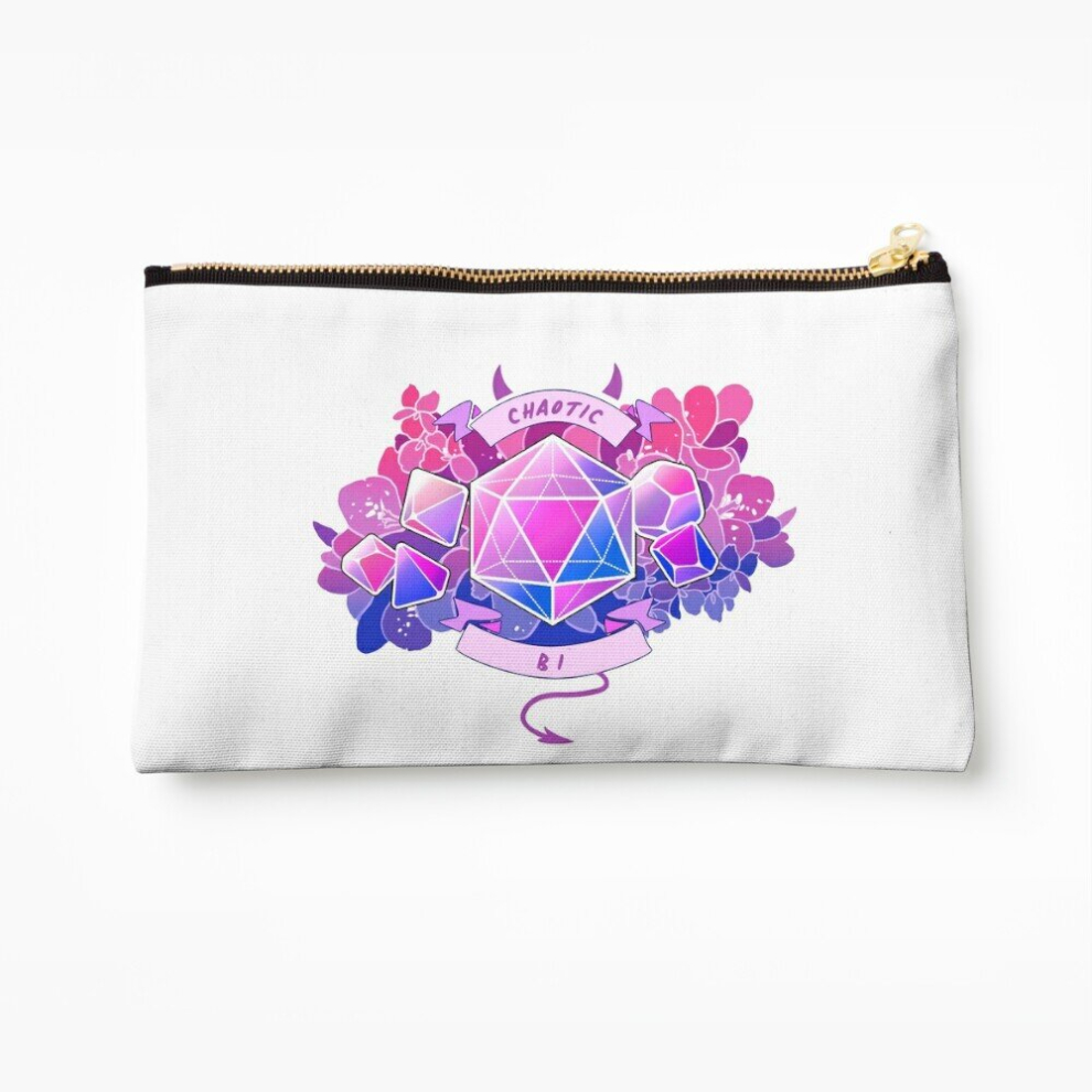 Whibos Makeup Bag Lgbt Rpg - Chaotic Bi Cosmetic Organizer Tyvek Paper Bags Zipper Pouch