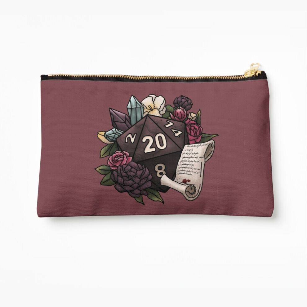 Whibos Makeup Bag Warlock Class D20 - Tabletop Gaming Dice Cosmetic Organizer Tyvek Paper Bags Zipper Pouch