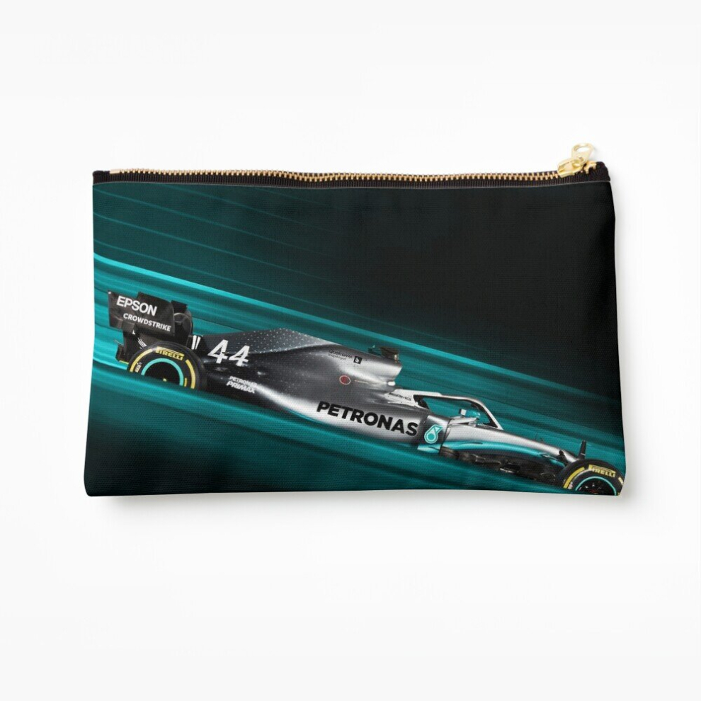 Makeup Bag F1 Lewis Hamilton Mercedes 44  Cosmetic Organizer Tyvek Paper Bags Zipper Pouch