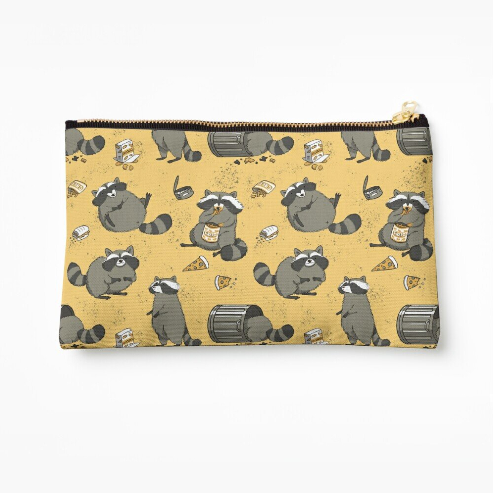 Whibos Makeup Bag Rascally Raccoons Cosmetic Organizer Tyvek Paper Bags Zipper Pouch