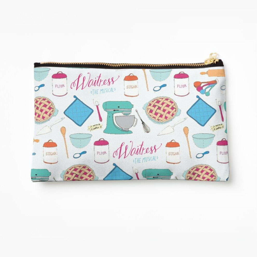 Whibos Makeup Bag Waitress The Musical Pattern Cosmetic Organizer Tyvek Paper Bags Zipper Pouch