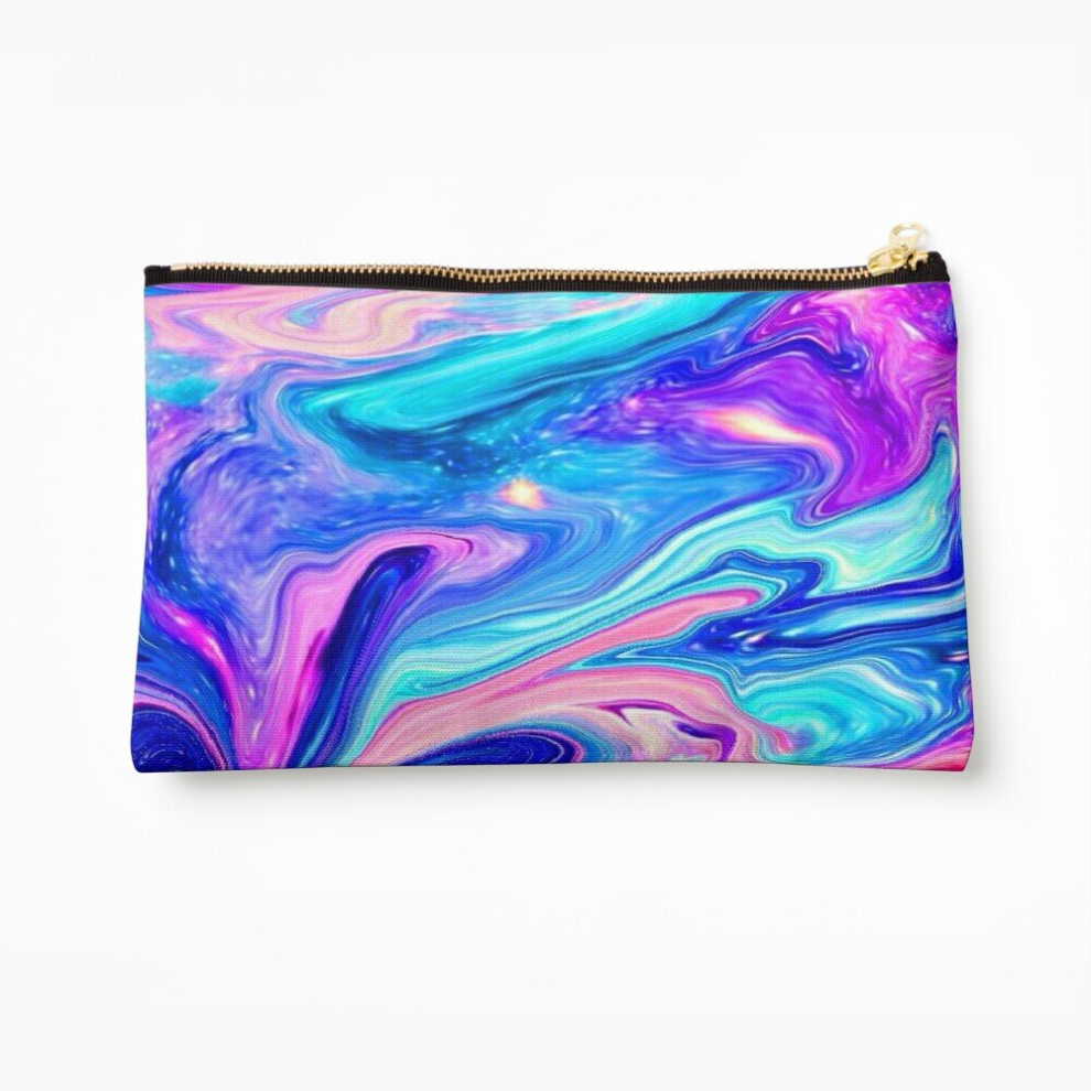 Whibos Makeup Bag Tie Dye Tapestry Cosmetic Organizer Tyvek Paper Bags Zipper Pouch