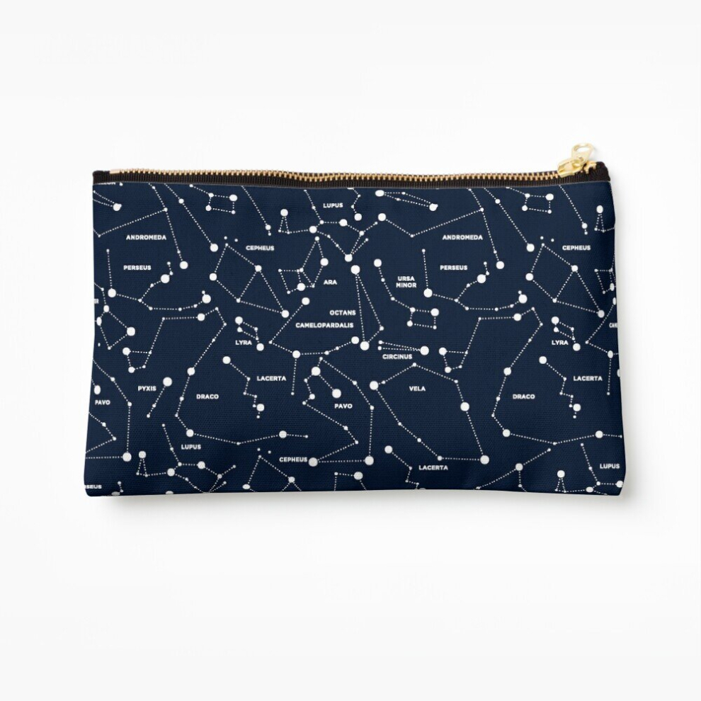 Whibos Makeup Bag Constellation Cosmetic Organizer Tyvek Paper Bags Zipper Pouch