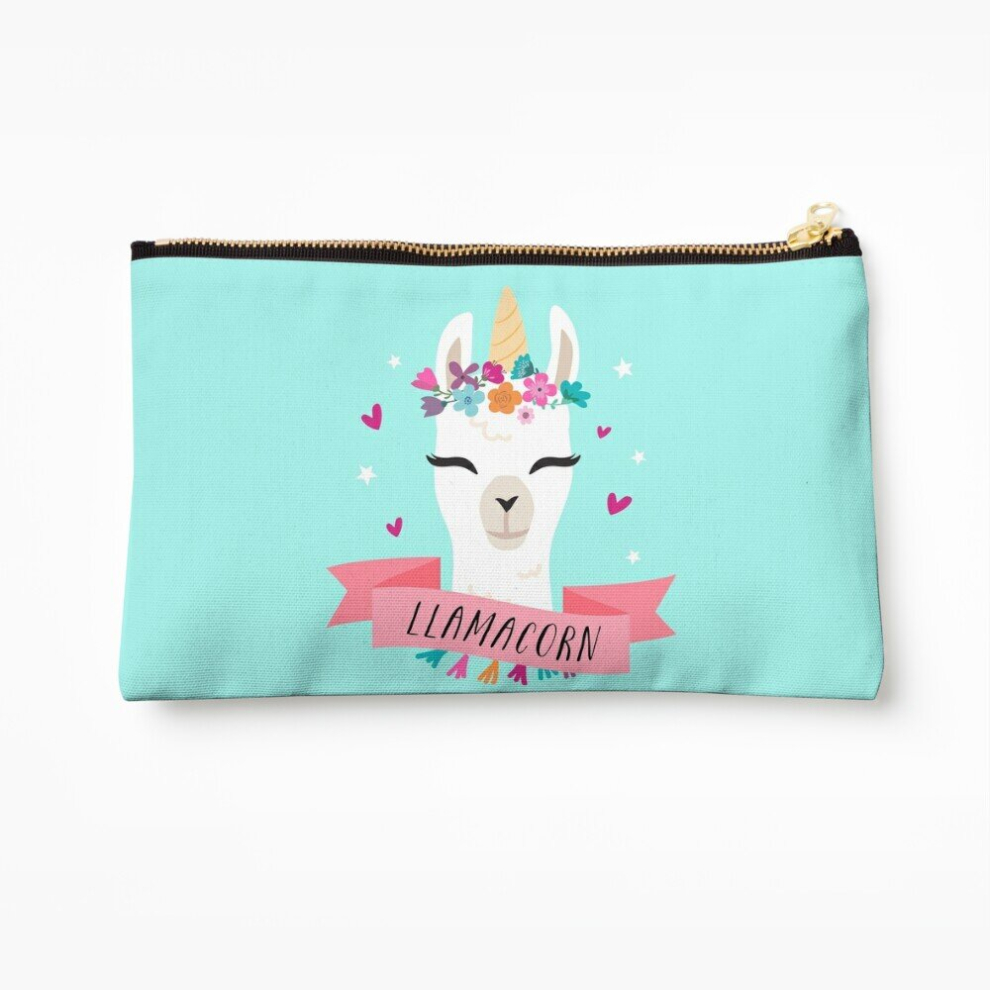 Whibos Makeup Bag Llamacorn Magical Llama Unicorn Cosmetic Organizer Tyvek Paper Bags Zipper Pouch