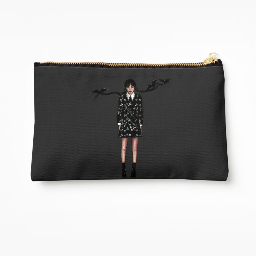 Whibos Makeup Bag Wednesday Friday Addams Cosmetic Organizer Tyvek Paper Bags Zipper Pouch