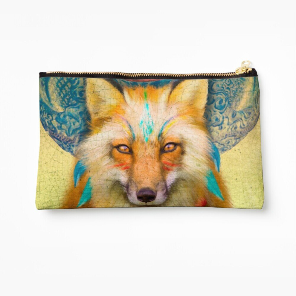 Whibos Makeup Bag Wise Fox Cosmetic Organizer Tyvek Paper Bags Zipper Pouch