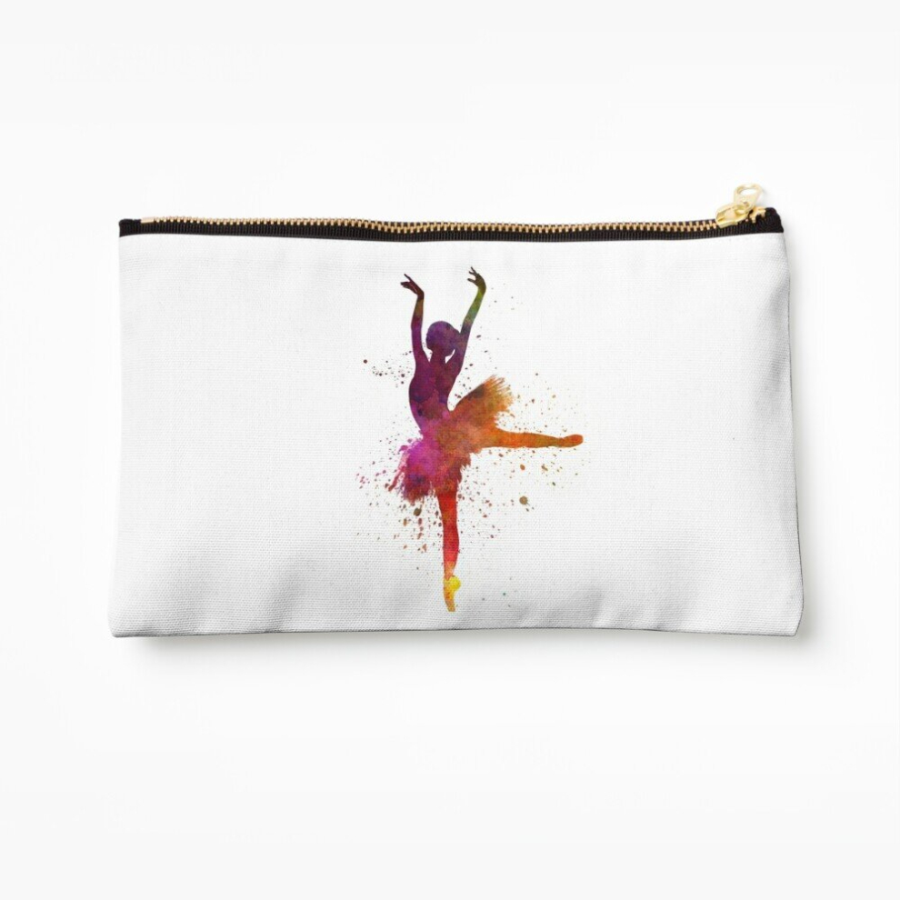 Whibos Makeup Bag Woman Ballerina Ballet Dancer Dancing Cosmetic Organizer Tyvek Paper Bags Zipper Pouch