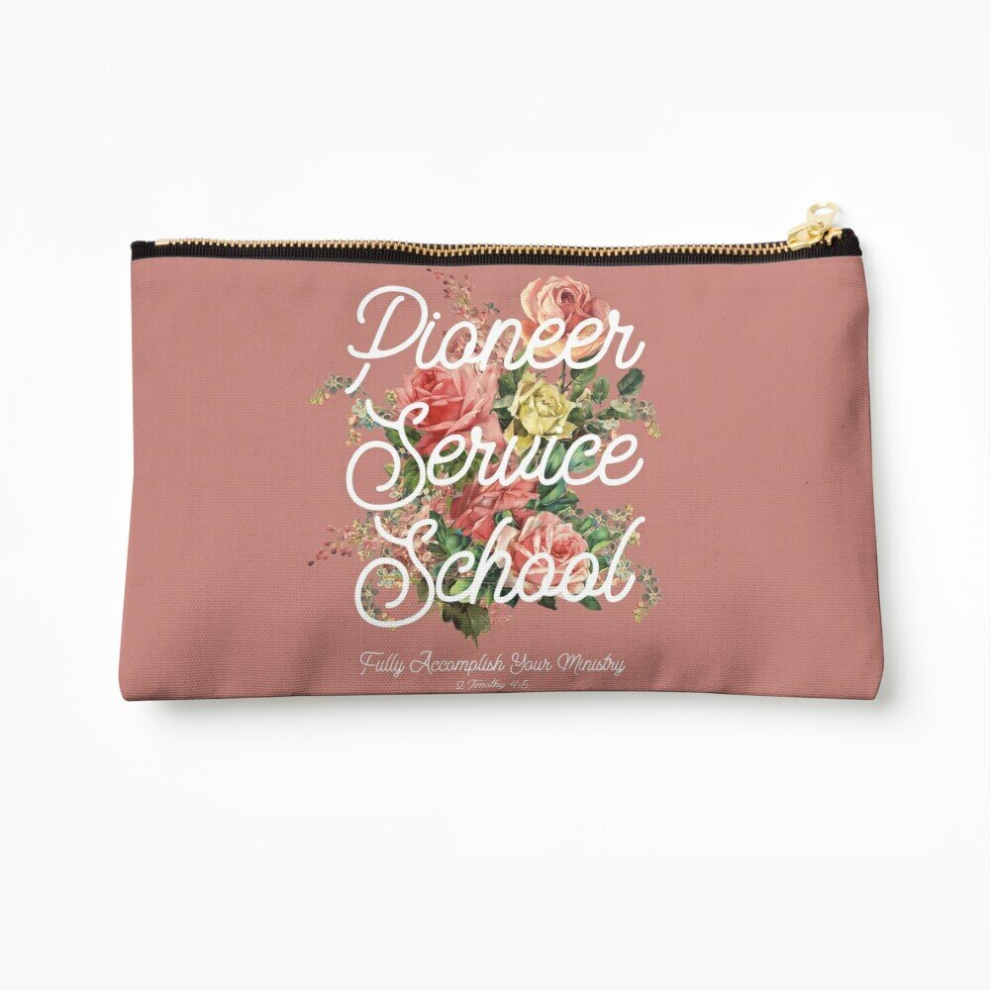 Whibos Makeup Bag Pioneer Service School (Floral) Cosmetic Organizer Tyvek Paper Bags Zipper Pouch