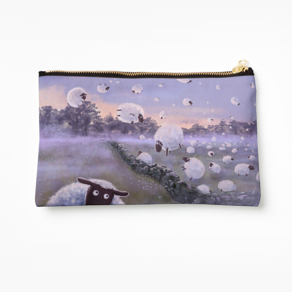 Whibos Makeup Bag Flying Sheep Cosmetic Organizer Tyvek Paper Bags Zipper Pouch