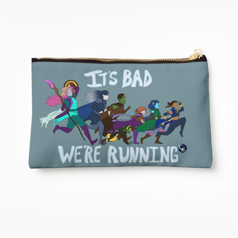 Whibos Makeup Bag It's Bad, We're Running Cosmetic Organizer Tyvek Paper Bags Zipper Pouch