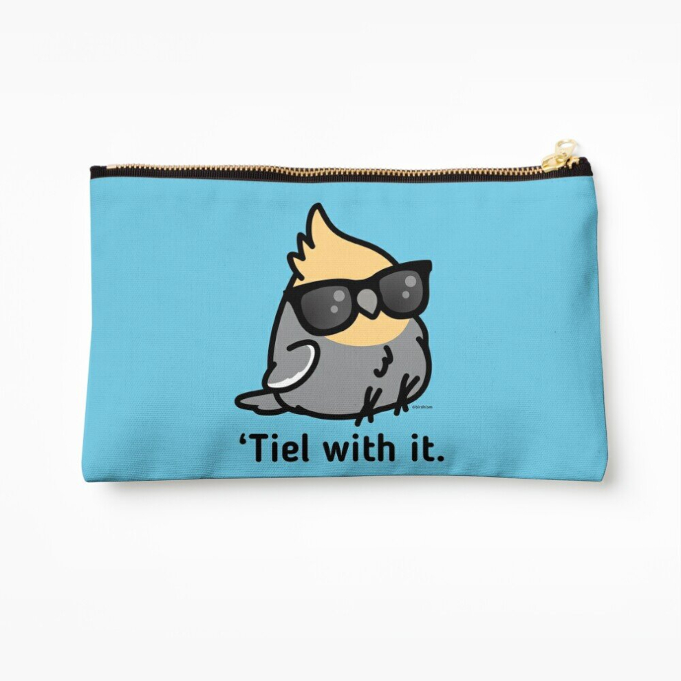 Whibos Grey Makeup Bag 'Tiel With It - Cockatiel Cosmetic Organizer Tyvek Paper Bags Zipper Pouch