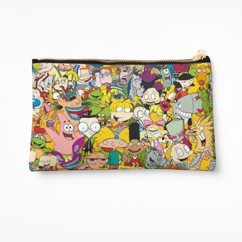 Whibos Makeup Bag 90S Cartoons Cosmetic Organizer Tyvek Paper Bags Zipper Pouch