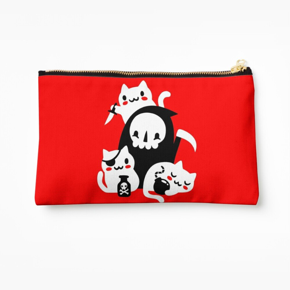 Whibos Makeup Bag Death's Little Helpers Cosmetic Organizer Tyvek Paper Bags Zipper Pouch