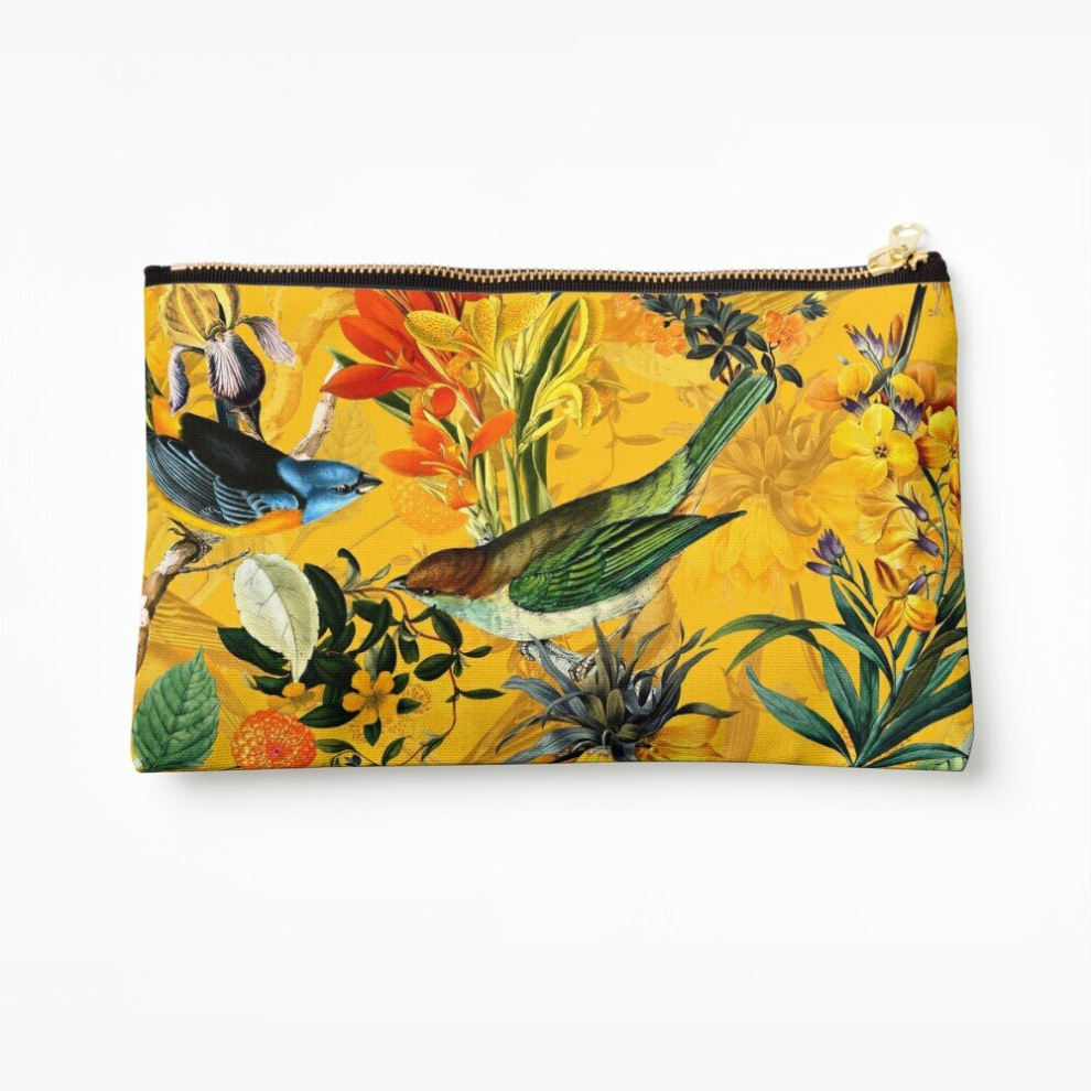 Whibos Makeup Bag Pierre Joseph Redoute Vintage Flowers And Hummingbirds Nostalgic Pattern Cosmetic Organizer Tyvek Paper Bags Zipper Pouch