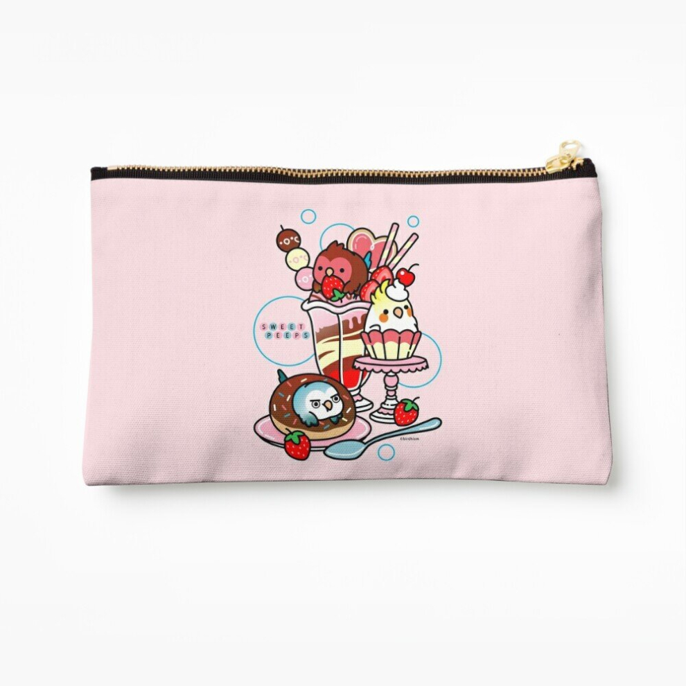 Whibos Makeup Bag Sweet Peeps Cosmetic Organizer Tyvek Paper Bags Zipper Pouch