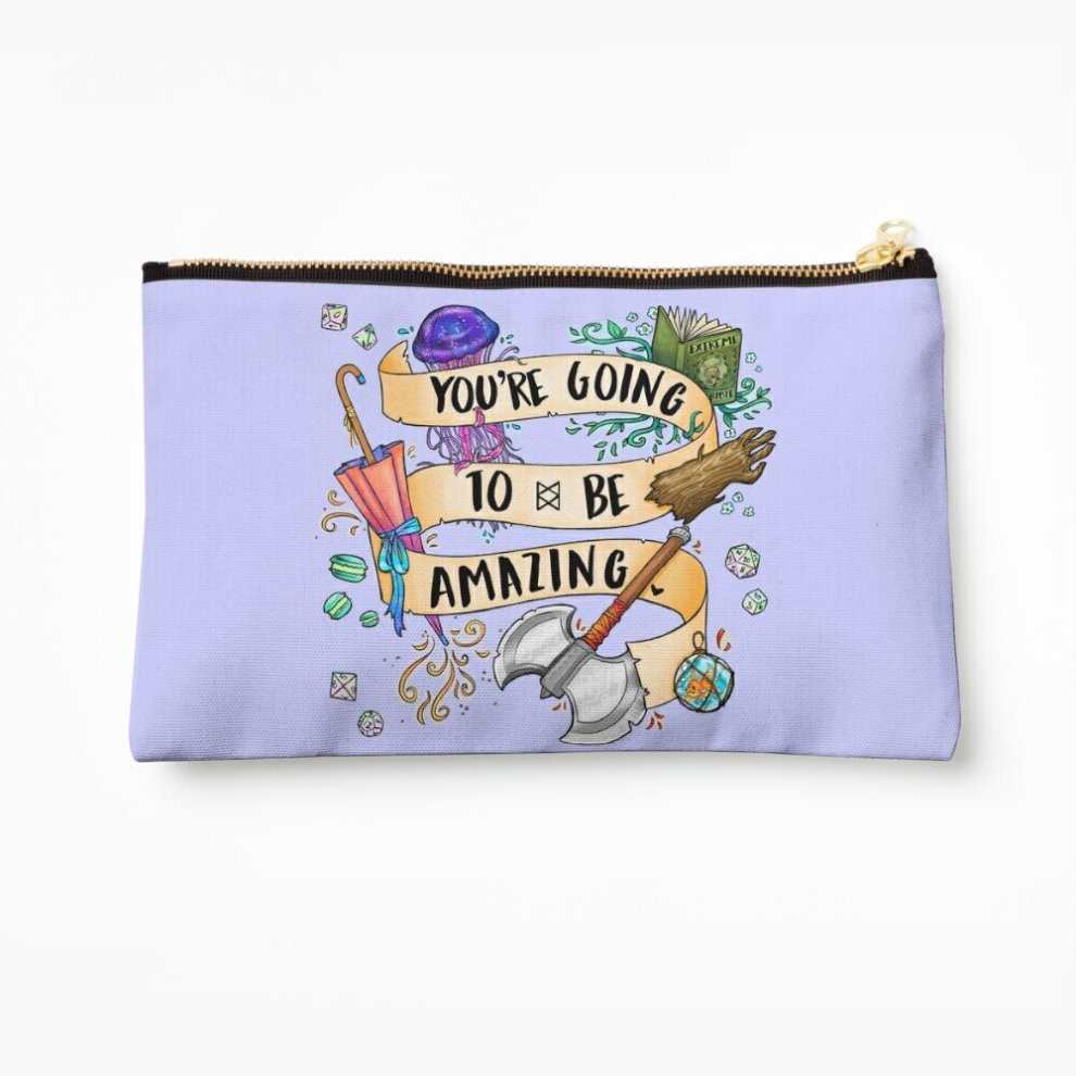 Whibos Makeup Bag You're Going To Be Amazing Cosmetic Organizer Tyvek Paper Bags Zipper Pouch
