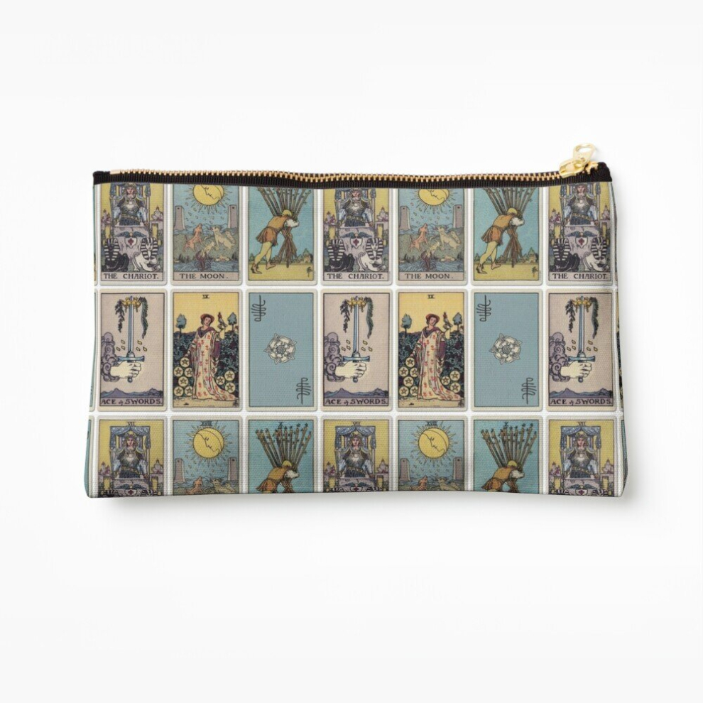 Whibos Makeup Bag 6 Tarot Card Cosmetic Organizer Tyvek Paper Bags Zipper Pouch