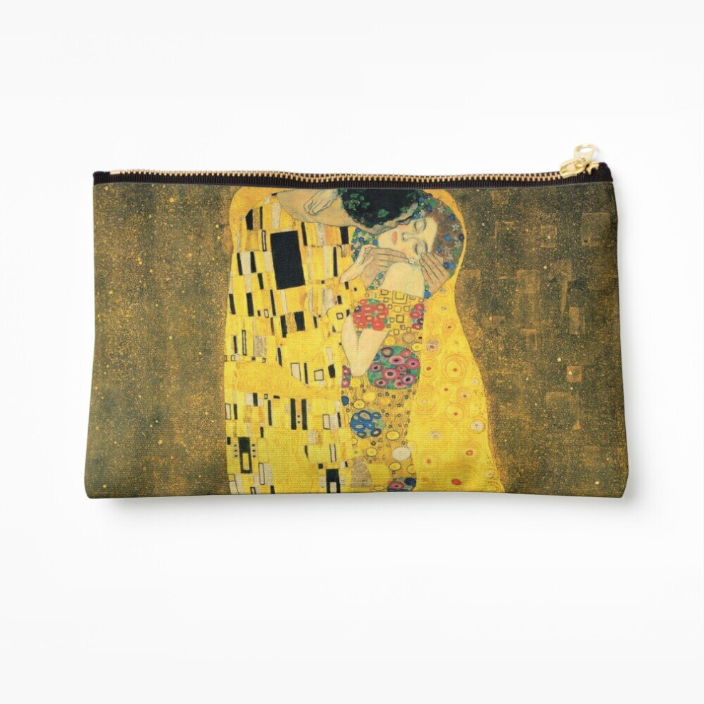Whibos Makeup Bag The Kiss - Gustav Klimt Cosmetic Organizer Tyvek Paper Bags Zipper Pouch
