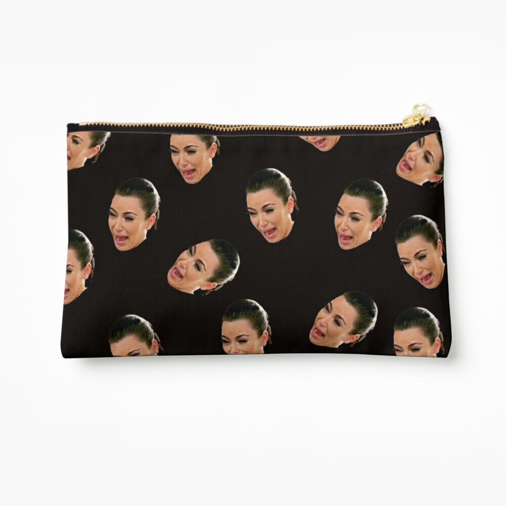 Whibos Makeup Bag Crying Kim Kardashian Cosmetic Organizer Tyvek Paper Bags Zipper Pouch