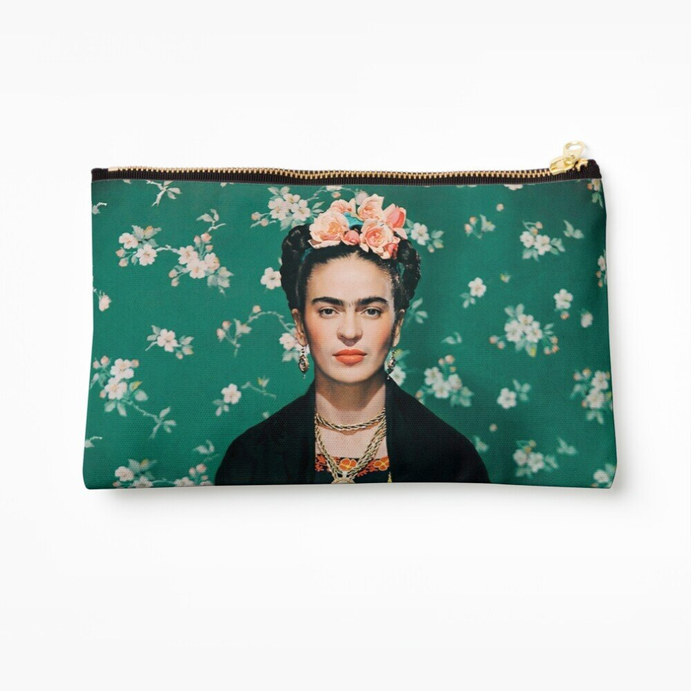 Whibos Makeup Bag Frida Kahlo In Colour Vogue Portrait Cosmetic Organizer Tyvek Paper Bags Zipper Pouch