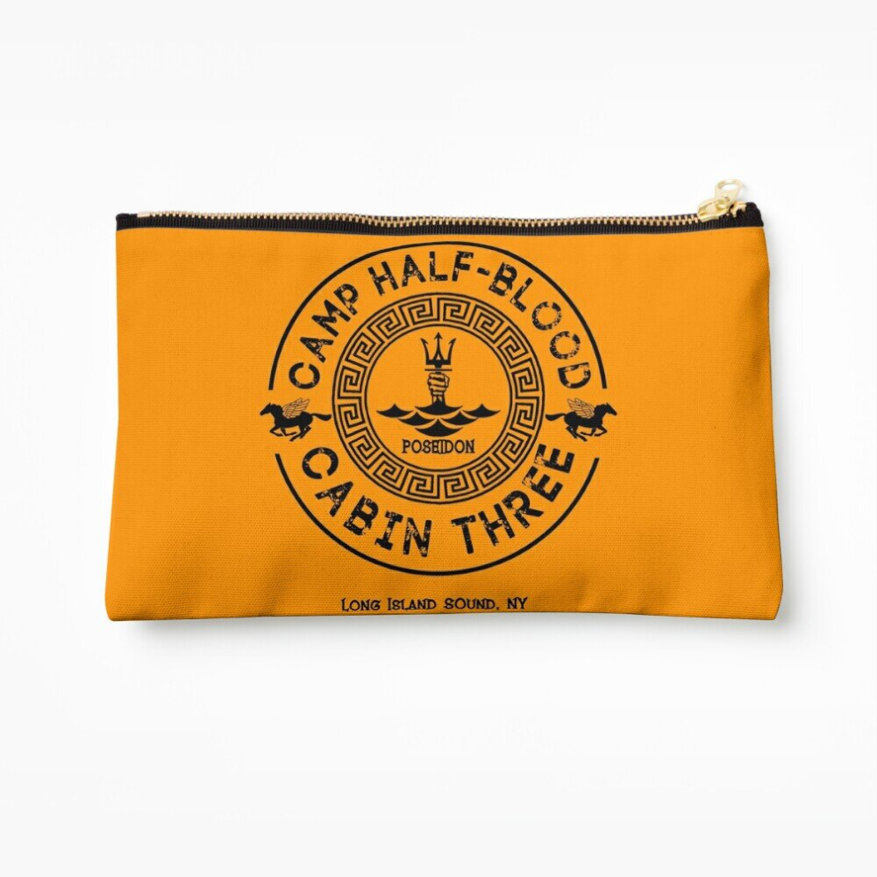 Whibos Makeup Bag Percy Jackson - Camp Half-Blood - Cabin Three - Poseidon Cosmetic Organizer Tyvek Paper Bags Zipper Pouch