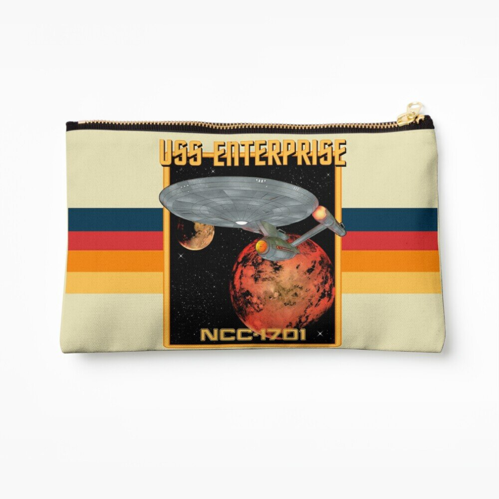Whibos Makeup Bag Uss Enterprise Ncc-1701 Cosmetic Organizer Tyvek Paper Bags Zipper Pouch
