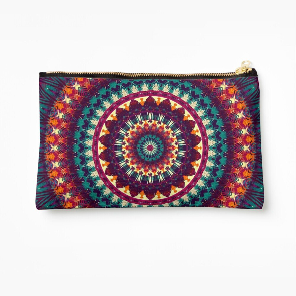 Whibos Makeup Bag Mandala 81 Cosmetic Organizer Tyvek Paper Bags Zipper Pouch