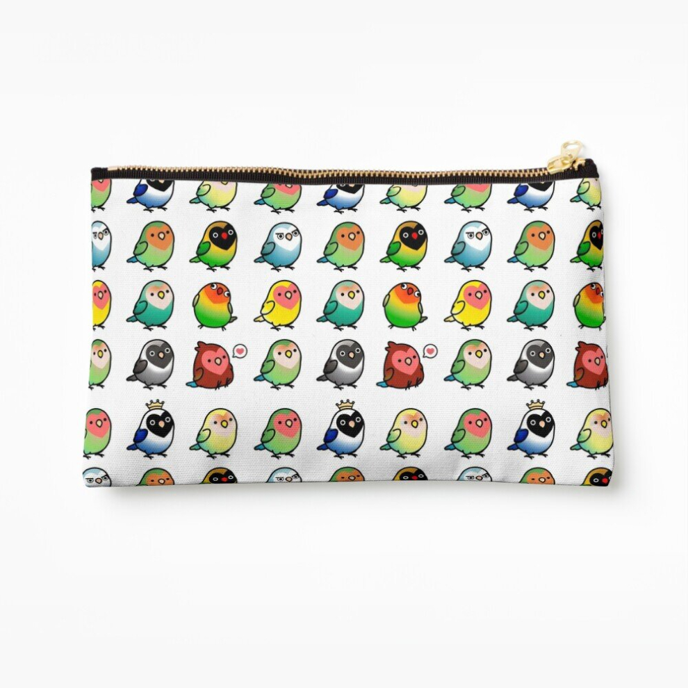Whibos Makeup Bag Chubby Lovebirds Cosmetic Organizer Tyvek Paper Bags Zipper Pouch