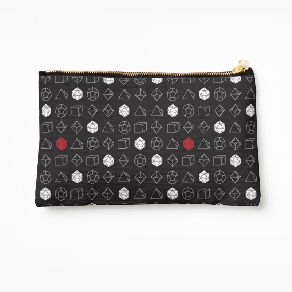 Whibos Makeup Bag Dungeons And Dragons Dice Set D20 Pattern Cosmetic Organizer Tyvek Paper Bags Zipper Pouch