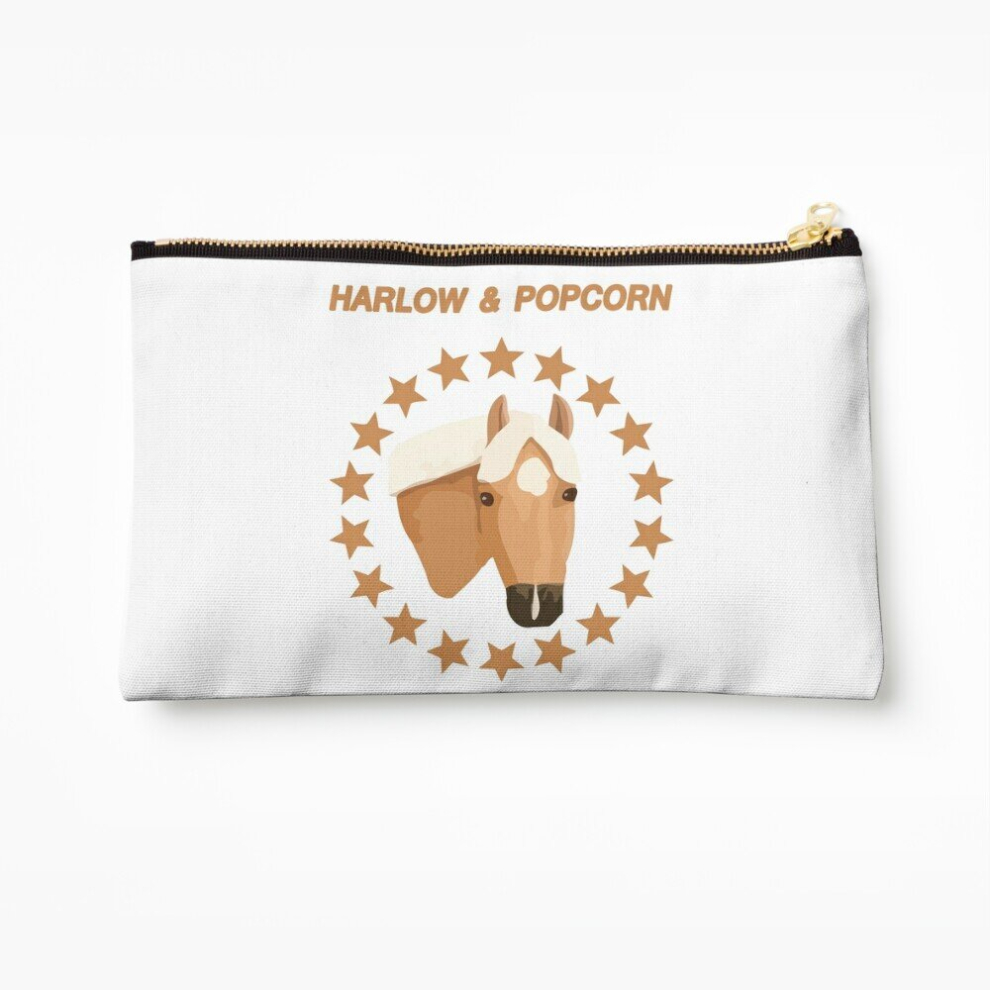 Whibos Makeup Bag Harlow And Popcorn Merch Popcorn The Pony Cosmetic Organizer Tyvek Paper Bags Zipper Pouch