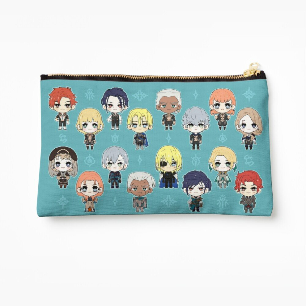 Whibos Blue Makeup Bag Lions - Fire Emblem Three Houses Cosmetic Organizer Tyvek Paper Bags Zipper Pouch