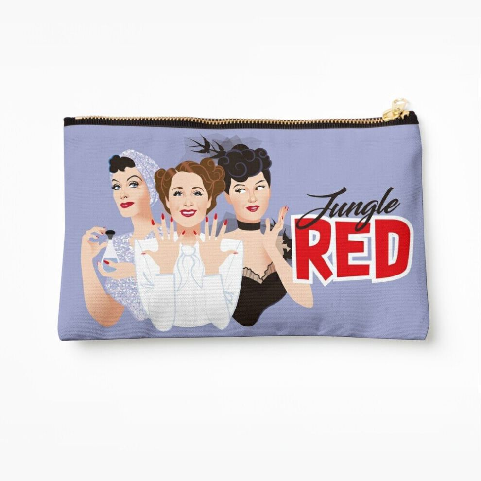 Whibos Red Makeup Bag Jungle Cosmetic Organizer Tyvek Paper Bags Zipper Pouch