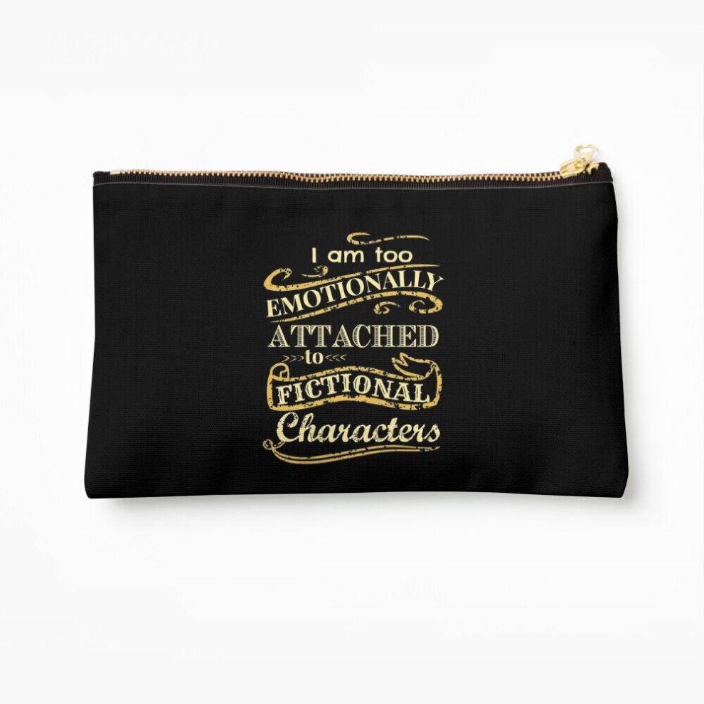 Whibos Makeup Bag I Am Too Emotionally Attached To Fictional Characters Cosmetic Organizer Tyvek Paper Bags Zipper Pouch