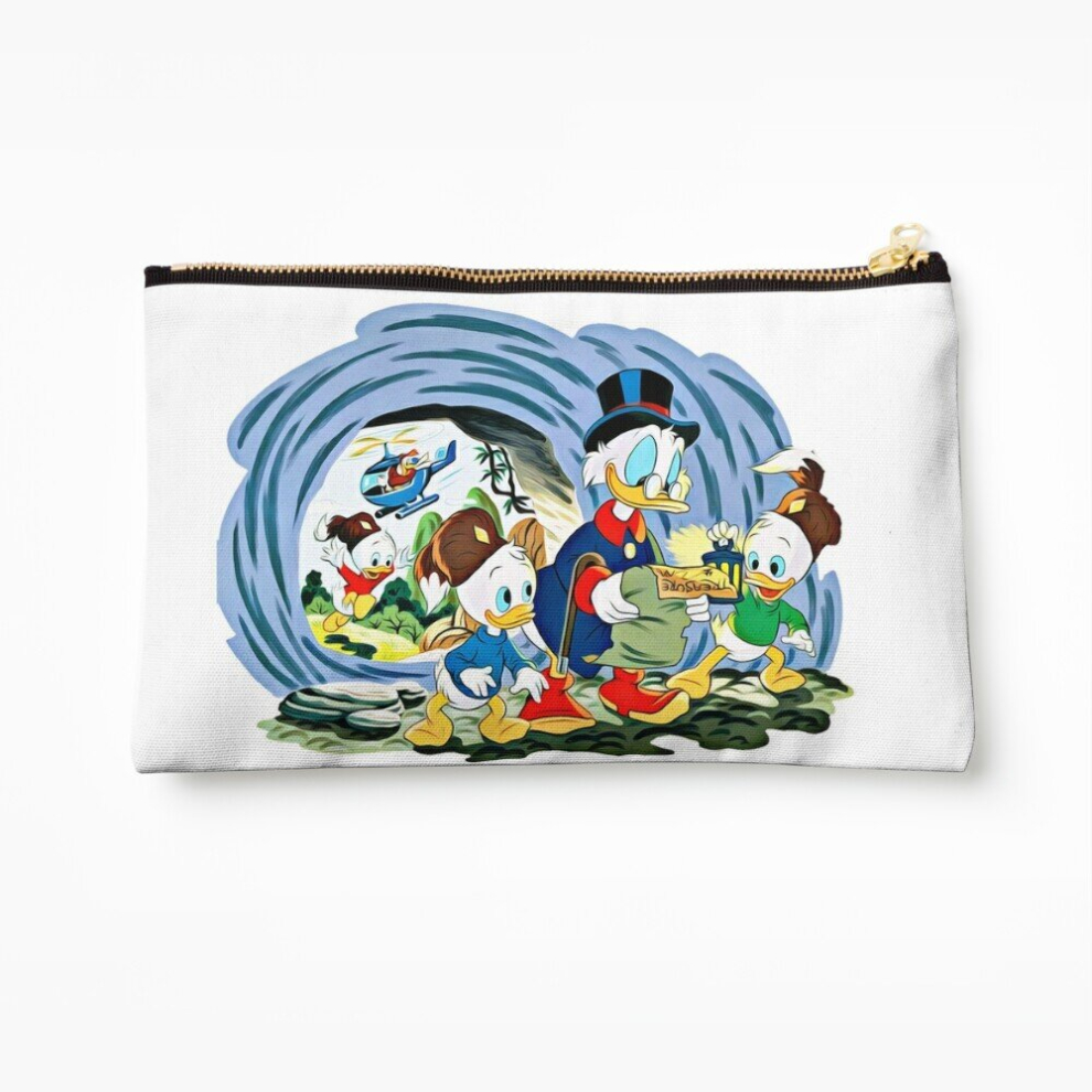 Whibos Makeup Bag Ducktales, Classic Cartoon Series Cosmetic Organizer Tyvek Paper Bags Zipper Pouch