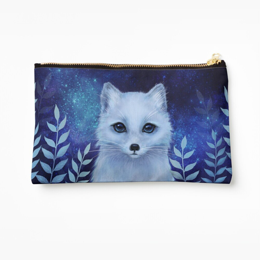 Whibos Makeup Bag Winter Fox Cosmetic Organizer Tyvek Paper Bags Zipper Pouch