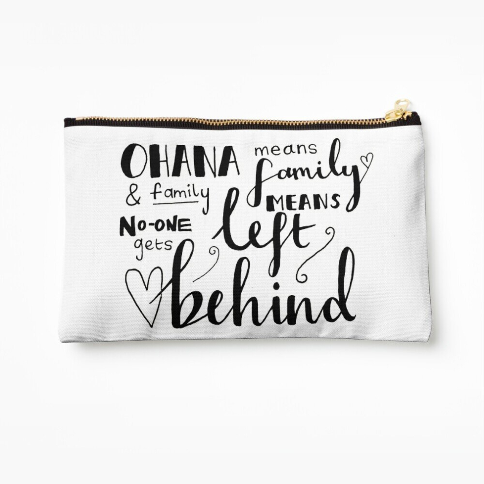 Whibos Makeup Bag Ohana Means Family Cosmetic Organizer Tyvek Paper Bags Zipper Pouch