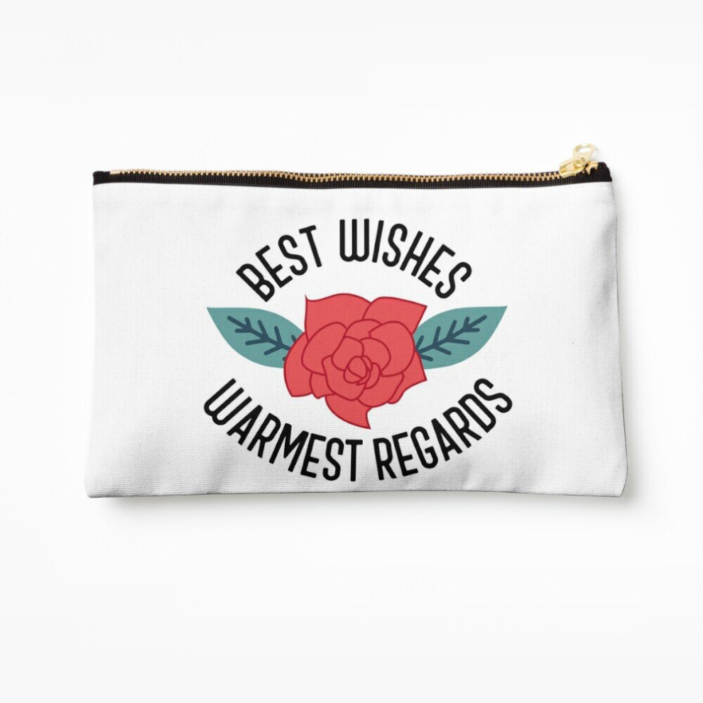 Whibos Makeup Bag Best Wishes, Warmest Regards - Schitt's Creek Cosmetic Organizer Tyvek Paper Bags Zipper Pouch