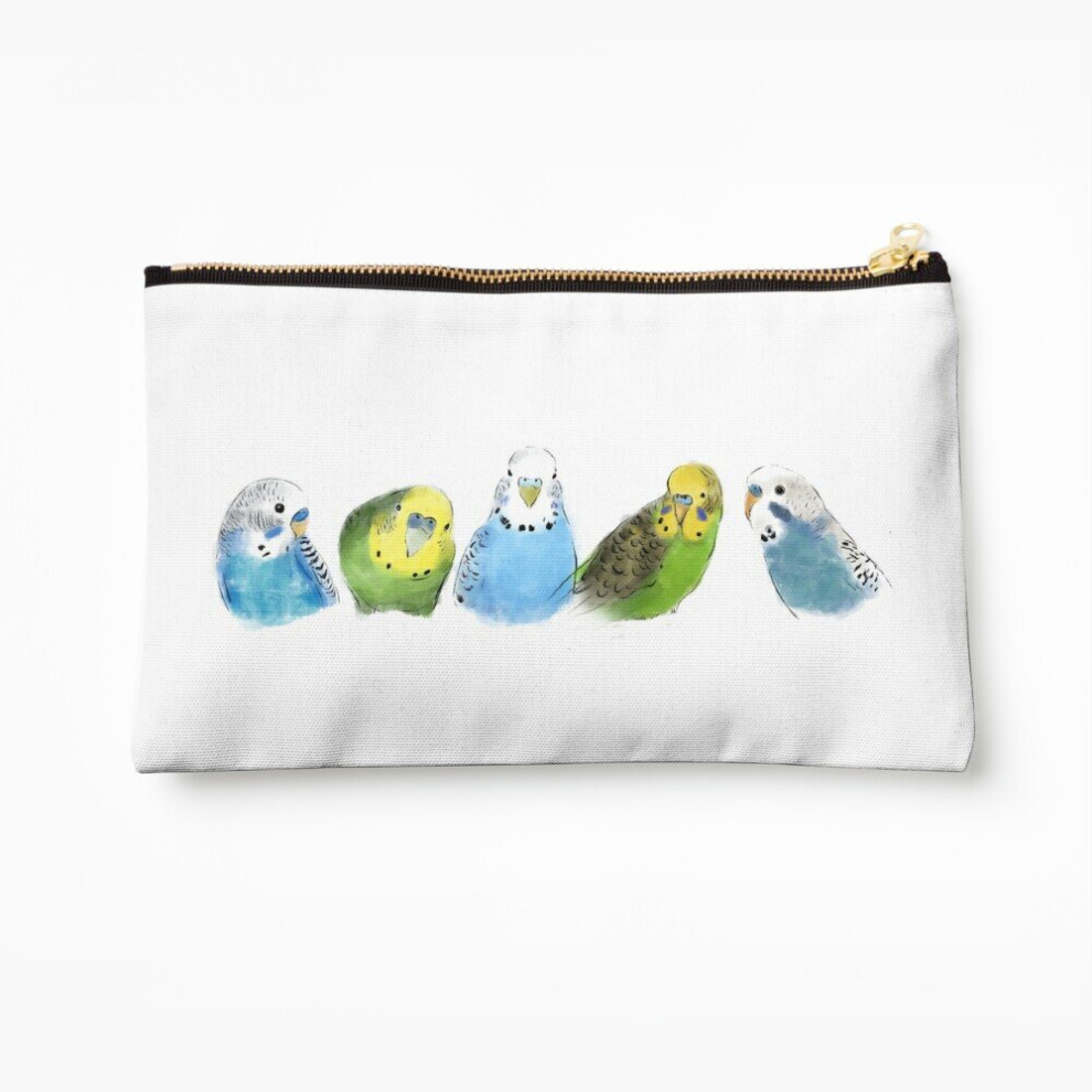 Whibos Makeup Bag Budgie Cosmetic Organizer Tyvek Paper Bags Zipper Pouch