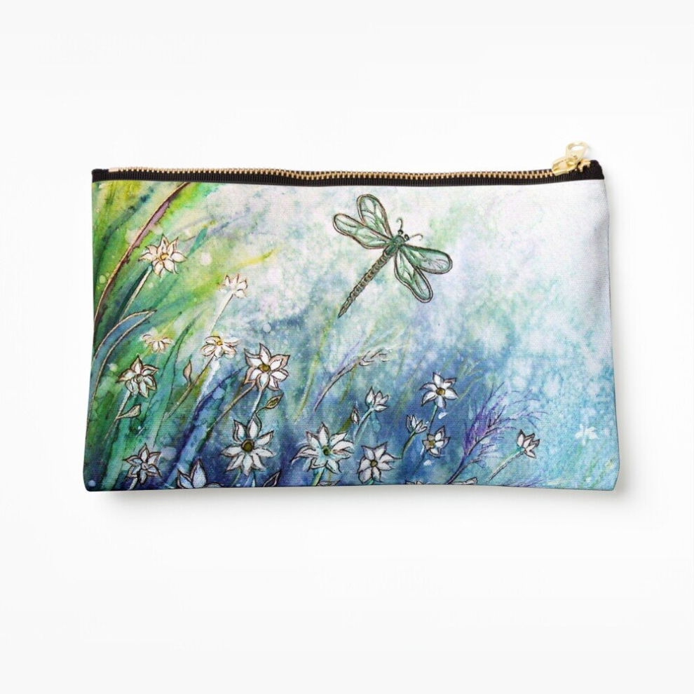 Whibos Makeup Bag Dainty Daisies Cosmetic Organizer Tyvek Paper Bags Zipper Pouch