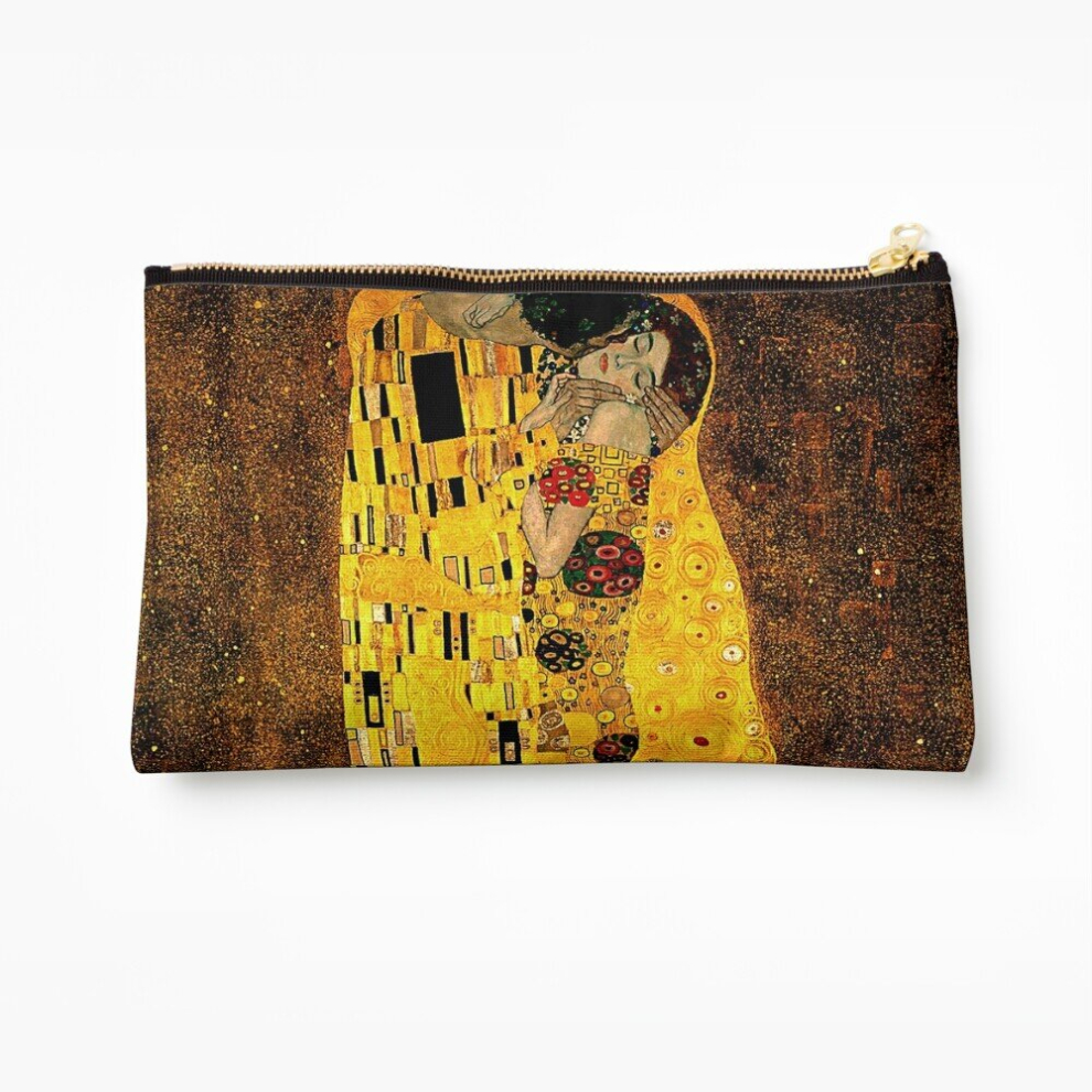 Whibos Makeup Bag Gustav Klimt The Kiss Cosmetic Organizer Tyvek Paper Bags Zipper Pouch