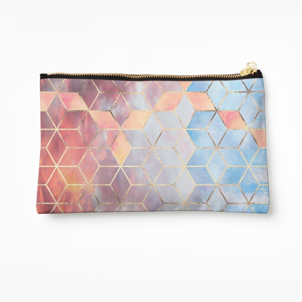 Whibos Makeup Bag Magic Sky Cubes Cosmetic Organizer Tyvek Paper Bags Zipper Pouch