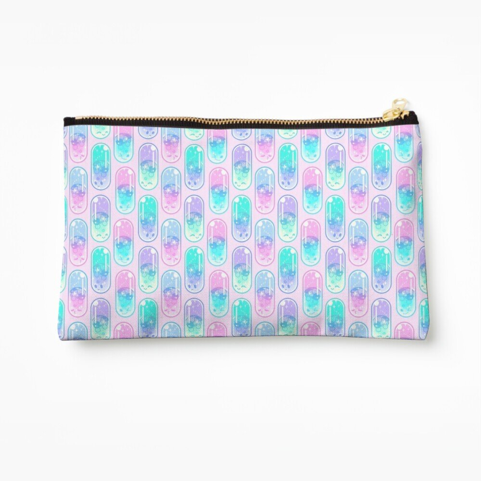 Whibos Makeup Bag Happy Pills Cosmetic Organizer Tyvek Paper Bags Zipper Pouch