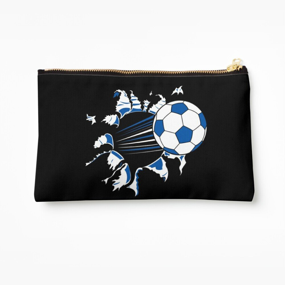 Whibos Makeup Bag Soccer Cosmetic Organizer Tyvek Paper Bags Zipper Pouch