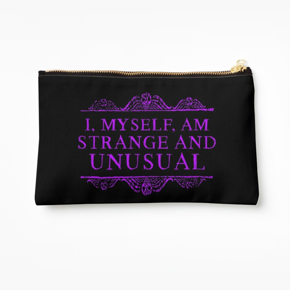 Whibos Makeup Bag I, Myself, Am Strange And Unusual. Cosmetic Organizer Tyvek Paper Bags Zipper Pouch