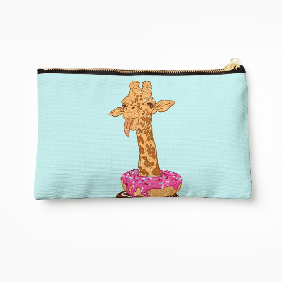 Whibos Makeup Bag Donuts Giraffe Cosmetic Organizer Tyvek Paper Bags Zipper Pouch